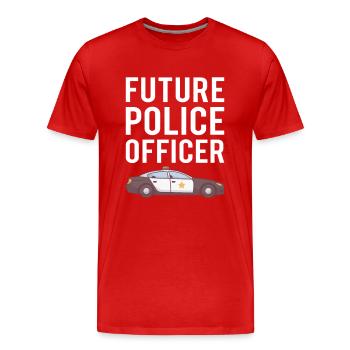 Police: Future Police Officer - Men's Premium Organic T-Shirt - red - Front - Damien (186cm)