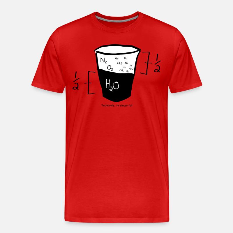 Nerd Math Grafik - Männer Premium Bio T-Shirt - Rot