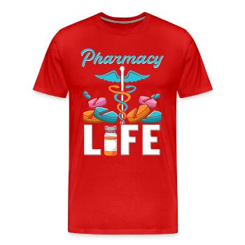 Pharmacist Pharmacy Life Pharmacy Pharmacy Student - Men's Premium Organic T-Shirt - red - Front - Damien (186cm)