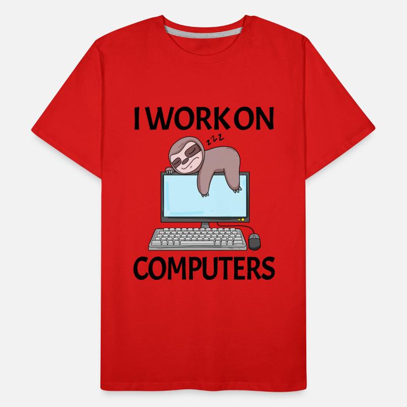 Computer Nerd Programmer Men Gift Men's Premium Organic T-Shirt