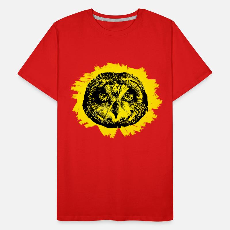 Eule Männer Premium Bio T-Shirt