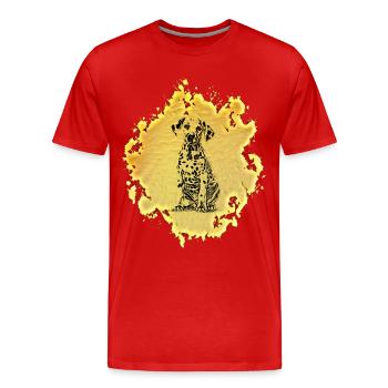 Dalmatian - Men's Premium Organic T-Shirt - red - Front - Damien (186cm)