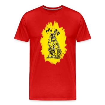Dalmatian - Men's Premium Organic T-Shirt - red - Front - Damien (186cm)