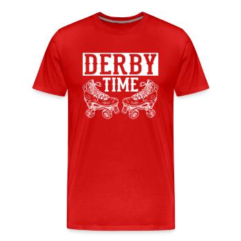 Roller Skate Roller Skating Roller Derby - Männer Premium Bio T-Shirt - Rot - Vorne - Damien (186cm)