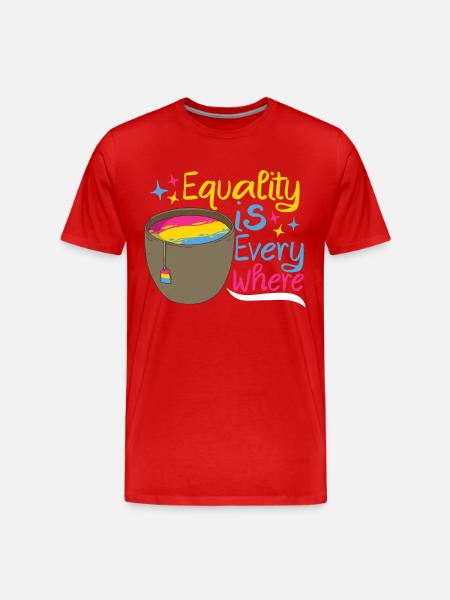 Pansexual Gay Pansexuality Asexual Asexuality - Men's Premium Organic T-Shirt - red