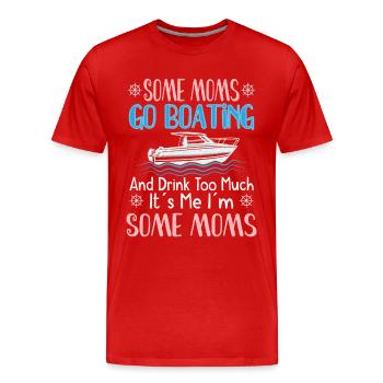 Bateau de navigation Capitaine Pontoon Sailor Cruising - T-shirt bio Premium Homme - rouge - Devant - Damien (186cm)