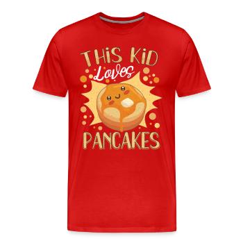 Pancake Maker Pancake Lover Funny Waffle - Men's Premium Organic T-Shirt - red - Front - Damien (186cm)