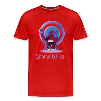 Halloween Witch Gnomes Gnome Lover Funny Gnome - Men's Premium Organic T-Shirt - red - Front - Damien (186cm)