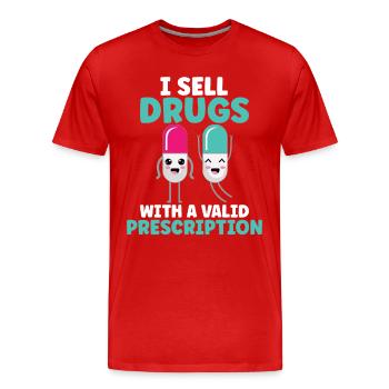 Funny pharmacist-pharmacy-technician-pharmacy - Men's Premium Organic T-Shirt - red - Front - Damien (186cm)