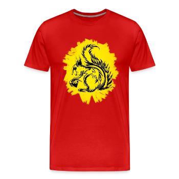 Écureuil - T-shirt bio Premium Homme - rouge - Devant - Damien (186cm)