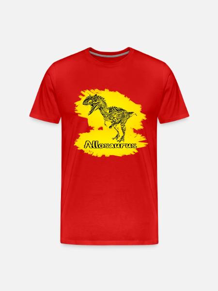 Allosaurus Dinosaur - Men's Premium Organic T-Shirt - red