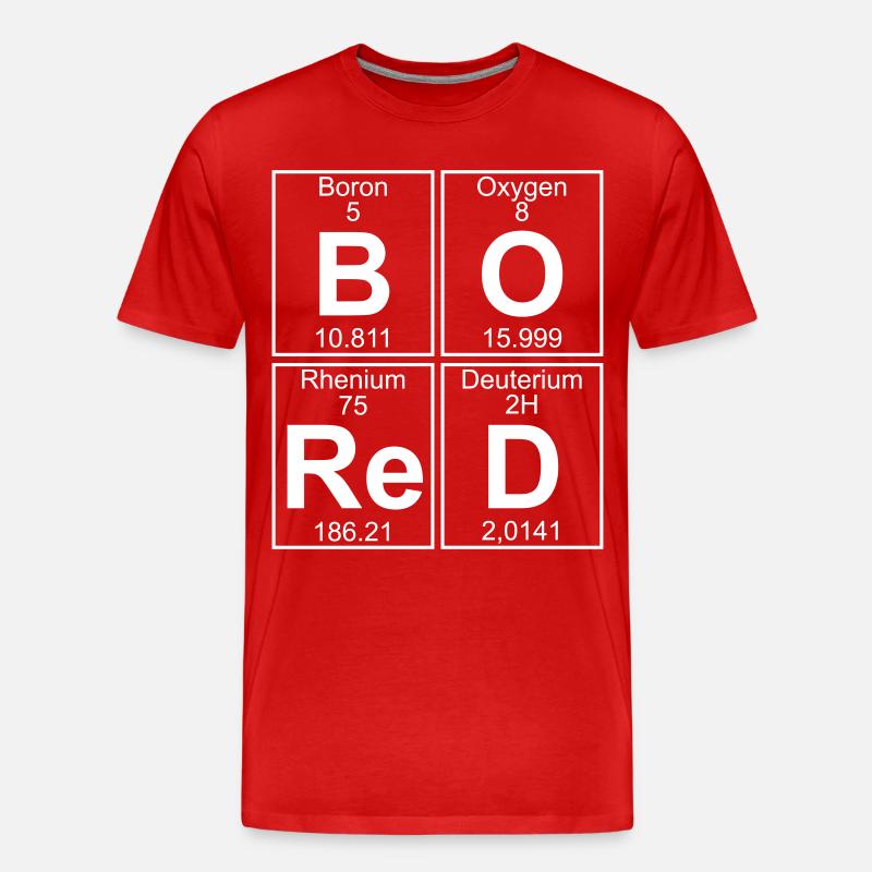 B-O-Re-D (bored) - Männer Premium Bio T-Shirt - Rot