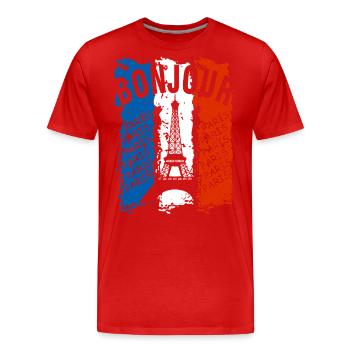 Flagge Frankreichs - Männer Premium Bio T-Shirt - Rot - Vorne - Damien (186cm)