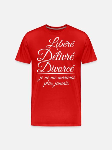 Released, Delivered, Divorced Gift - Men's Premium Organic T-Shirt - red