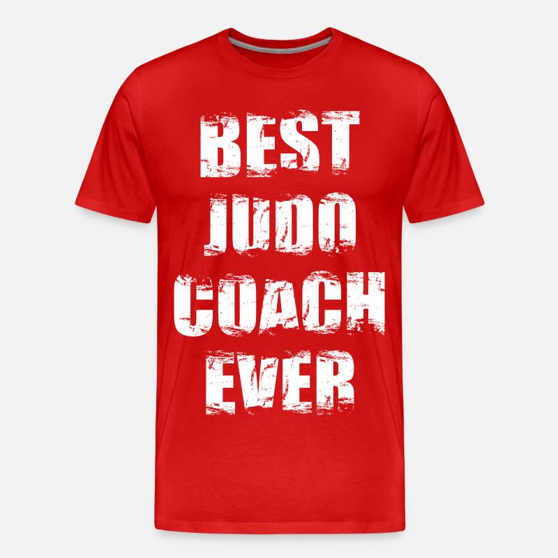 Bester Judo Trainer aller Zeiten - Männer Premium Bio T-Shirt - Rot