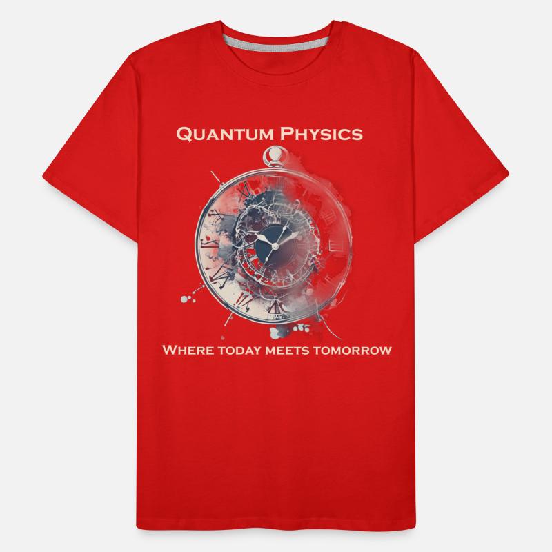 Clock uncertainty relation, quantum physics Men's Premium Organic T-Shirt