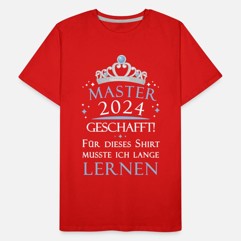 Master Masterabsolvent Masterabschluss Geschenk Männer Premium Bio T-Shirt