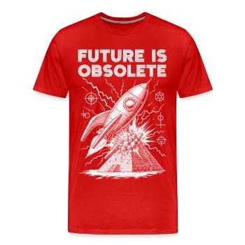 Zukunftsvision Raumfahrt Design - Männer Premium Bio T-Shirt - Rot - Vorne - Damien (186cm)