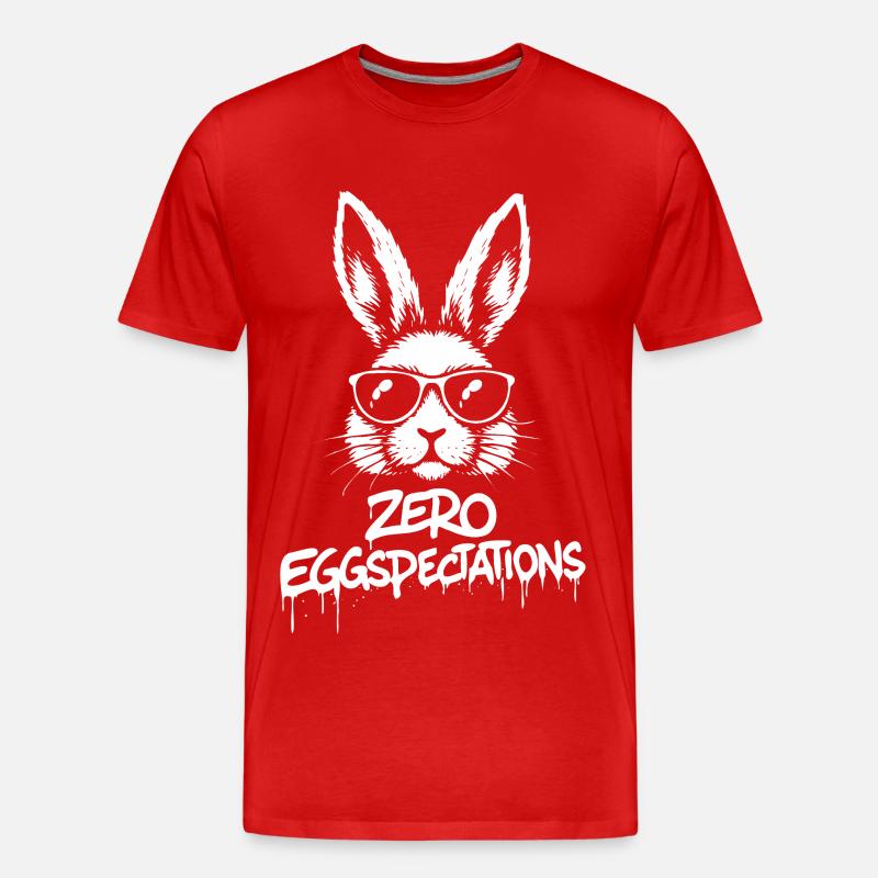 Zero Eggspectations - Männer Premium Bio T-Shirt - Rot