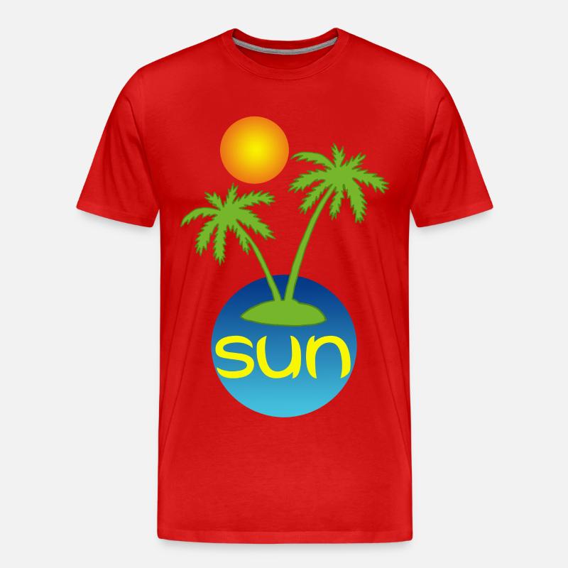 Paradies in der Sonne - Männer Premium Bio T-Shirt - Rot