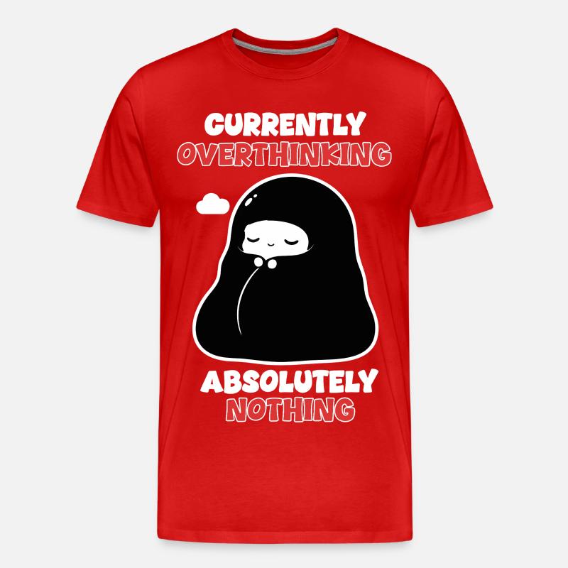 Overthinking Nothing Manga Chibi Humor - Männer Premium Bio T-Shirt - Rot