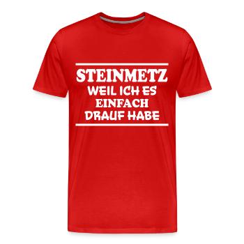 Steinmetz Spruch Beruf Lustiges Steinmetz Geschenk - Männer Premium Bio T-Shirt - Rot - Vorne - Damien (186cm)