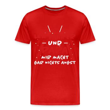LKW Fahrer Spruch Job Lustiges LKW Fahrer Geschenk - Männer Premium Bio T-Shirt - Rot - Vorne - Damien (186cm)