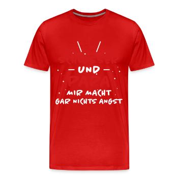 Schlosser Spruch Beruf Lustiges Schlosser Geschenk - Männer Premium Bio T-Shirt - Rot - Vorne - Damien (186cm)