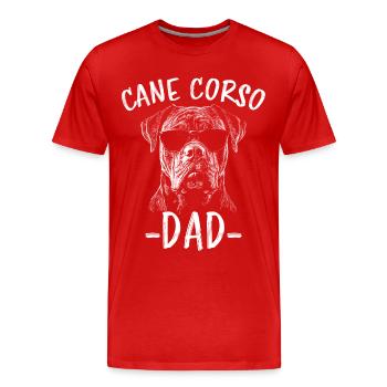 Cane Corso Italiano Papa Dad Cane Corso Gift - Men's Premium Organic T-Shirt - red - Front - Damien (186cm)
