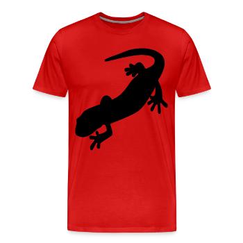 salamander - Men's Premium Organic T-Shirt - red - Front - Damien (186cm)