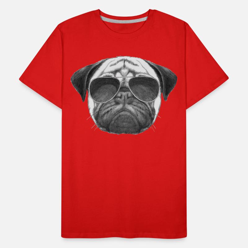 mops pug T-shirt bio Premium Homme