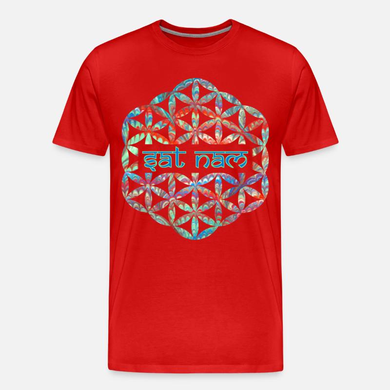 mantra dat nam e 72 - Männer Premium Bio T-Shirt - Rot