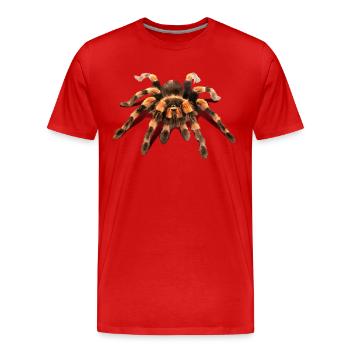 TARANTULA, MEXICAN RED KNEE TARANTULA - Men's Premium Organic T-Shirt - red - Front - Damien (186cm)