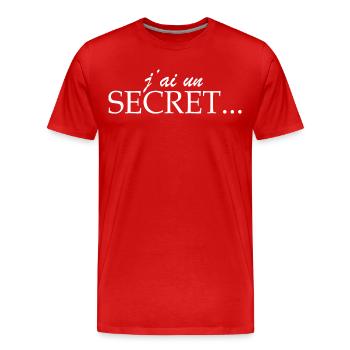annonce grossesse future maman - T-shirt bio Premium Homme - rouge - Devant - Damien (186cm)