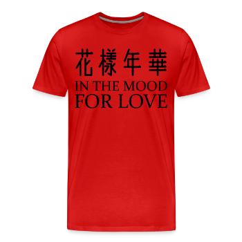 Love Quote - Men's Premium Organic T-Shirt - red - Front - Damien (186cm)