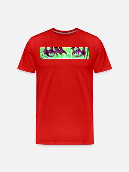 ICH SEHE DICH - Männer Premium Bio T-Shirt - Rot