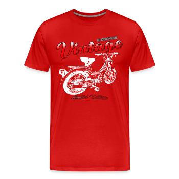 Mobylette Mokick Cult Vintage - T-shirt bio Premium Homme - rouge - Devant - Damien (186cm)