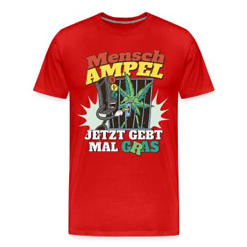 Ampel legalisiert Hanf - Männer Premium Bio T-Shirt - Rot - Vorne - Damien (186cm)