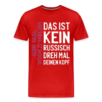 lustige Alkohol Sprüche Geh Mal Vodka Holen - Männer Premium Bio T-Shirt - Rot - Vorne - Damien (186cm)