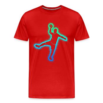 Handball players Handball men Boys Handball - Men's Premium Organic T-Shirt - red - Front - Damien (186cm)