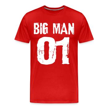 Big man, big man - Men's Premium Organic T-Shirt - red - Front - Damien (186cm)