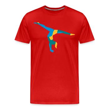 AKROBATIK / acrobatics - CAMO / CAMOUFLAGE - Männer Premium Bio T-Shirt - Rot - Vorne - Damien (186cm)