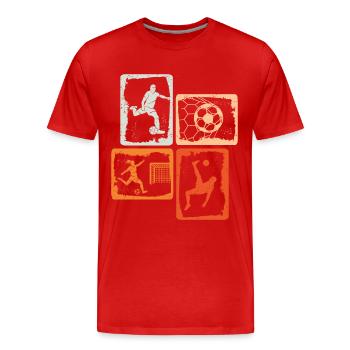 Football players Football players Children Footballers - Men's Premium Organic T-Shirt - red - Front - Damien (186cm)