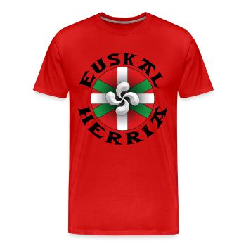 Baskische Land Entwurf 116 - Männer Premium Bio T-Shirt - Rot - Vorne - Damien (186cm)