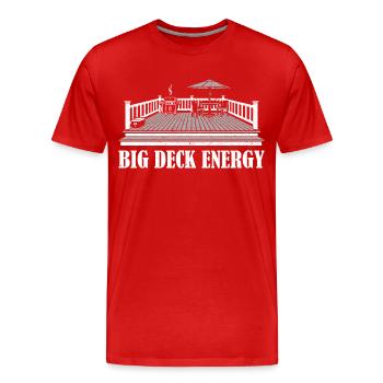 Big Deck Energy Graphic - Men's Premium Organic T-Shirt - red - Front - Damien (186cm)