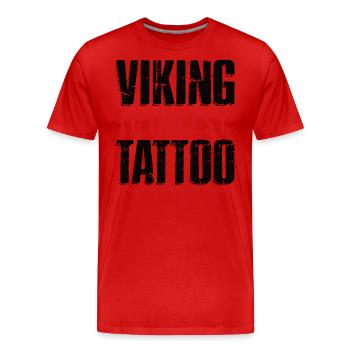 Viking Viking tatouage encré tatoué - T-shirt bio Premium Homme - rouge - Devant - Damien (186cm)