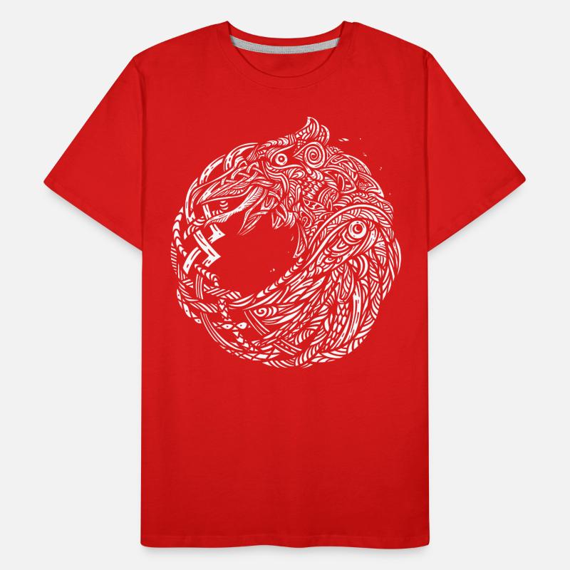 Odin's ravens Hugin Munin Celtic Vikings knots Men's Premium Organic T-Shirt