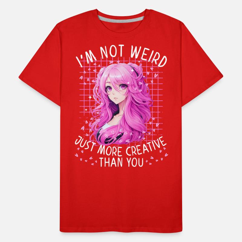Fille Anime Manga Dire Étrange Creative T-shirt bio Premium Homme