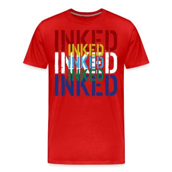 Tatouage encré Graffiti tatouage maquillage - T-shirt bio Premium Homme - rouge - Devant - Damien (186cm)