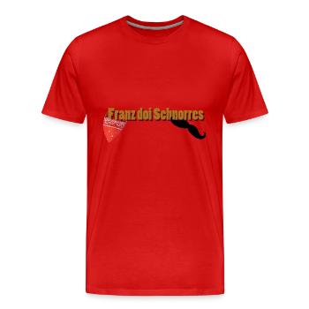 Franz doi Schnorres Mike der Trainier - Männer Premium Bio T-Shirt - Rot - Vorne - Damien (186cm)